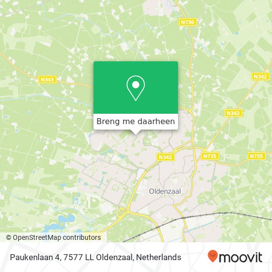 Paukenlaan 4, 7577 LL Oldenzaal kaart