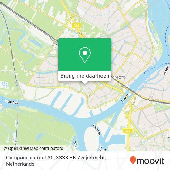 Campanulastraat 30, 3333 EB Zwijndrecht kaart