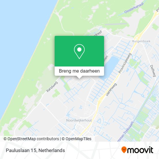 Pauluslaan 15, 2204 Noordwijk kaart