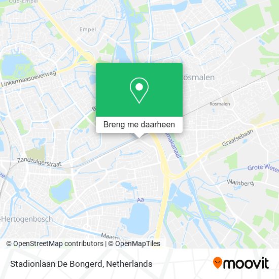 Stadionlaan De Bongerd kaart