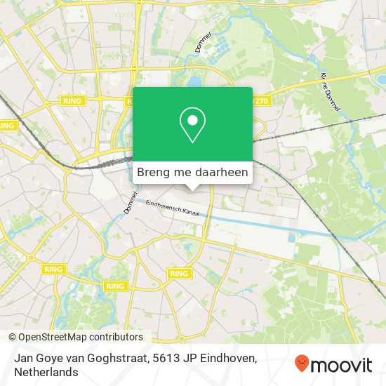 Jan Goye van Goghstraat, 5613 JP Eindhoven kaart