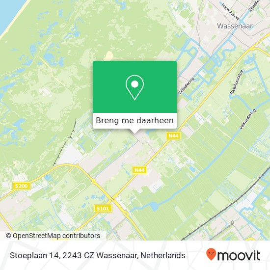 Stoeplaan 14, 2243 CZ Wassenaar kaart