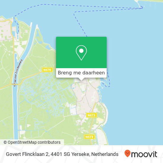 Govert Flincklaan 2, 4401 SG Yerseke kaart
