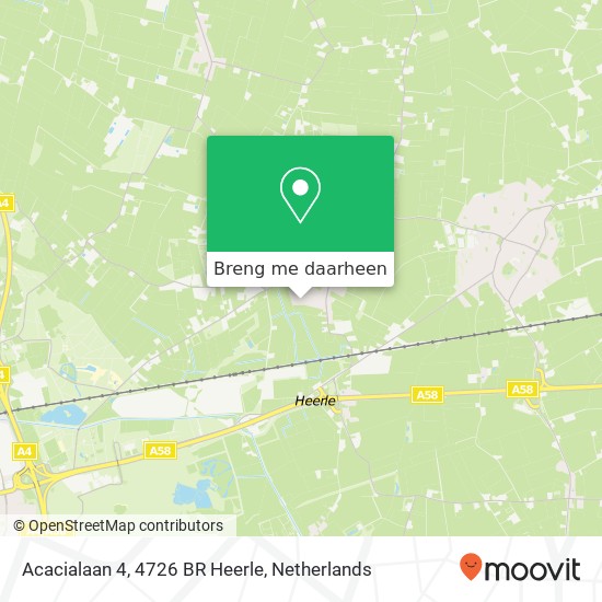 Acacialaan 4, 4726 BR Heerle kaart