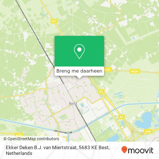 Ekker Deken B.J. van Miertstraat, 5683 KE Best kaart