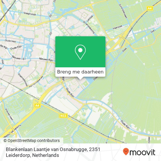 Blankenlaan Laantje van Osnabrugge, 2351 Leiderdorp kaart