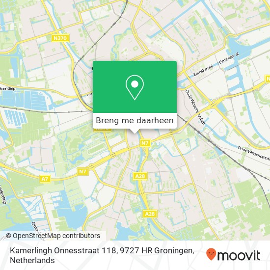 Kamerlingh Onnesstraat 118, 9727 HR Groningen kaart