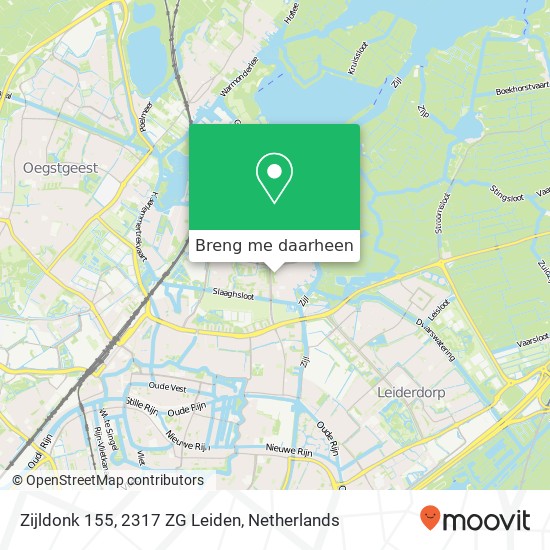 Zijldonk 155, 2317 ZG Leiden kaart