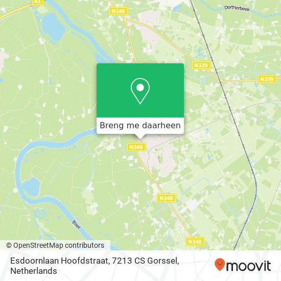 Esdoornlaan Hoofdstraat, 7213 CS Gorssel kaart