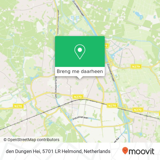 den Dungen Hei, 5701 LR Helmond kaart