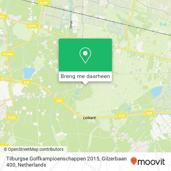 Tilburgse Golfkampioenschappen 2015, Gilzerbaan 400 kaart