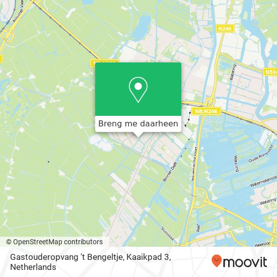 Gastouderopvang 't Bengeltje, Kaaikpad 3 kaart