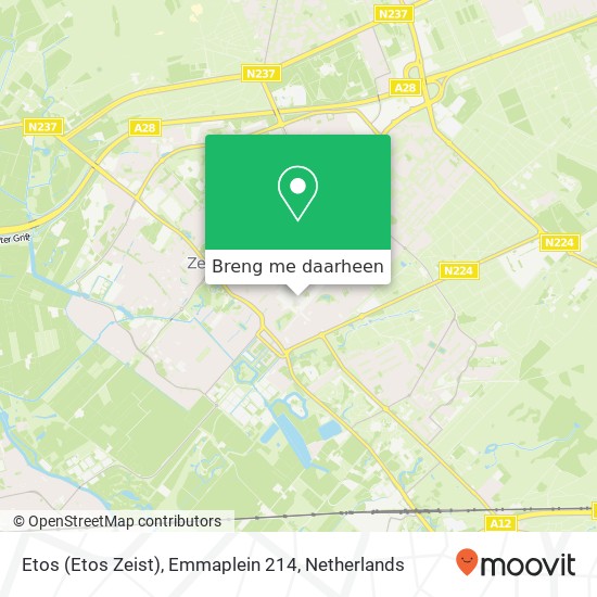 Etos (Etos Zeist), Emmaplein 214 kaart