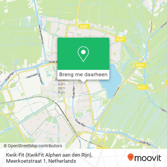 Kwik-Fit (KwikFit Alphen aan den Rijn), Meerkoetstraat 1 kaart