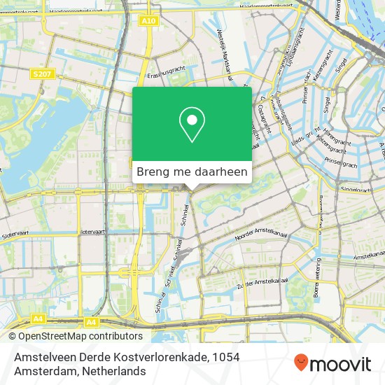 Amstelveen Derde Kostverlorenkade, 1054 Amsterdam kaart