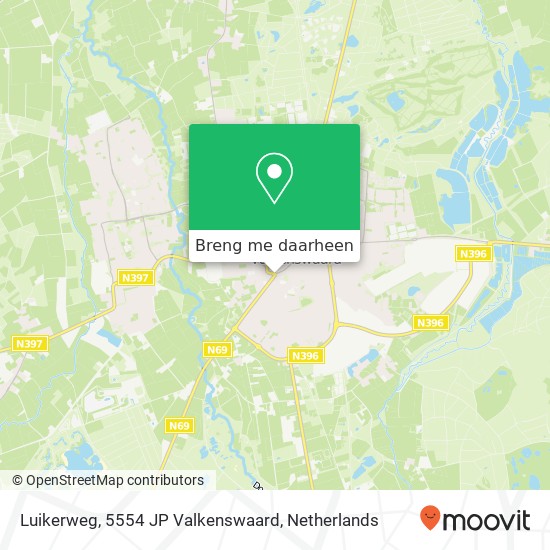 Luikerweg, 5554 JP Valkenswaard kaart