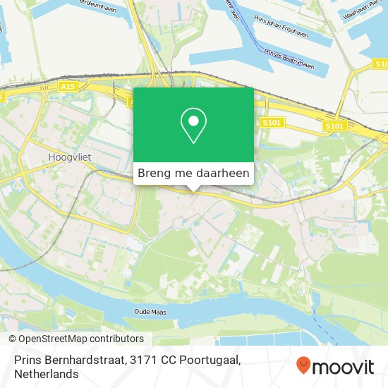 Prins Bernhardstraat, 3171 CC Poortugaal kaart