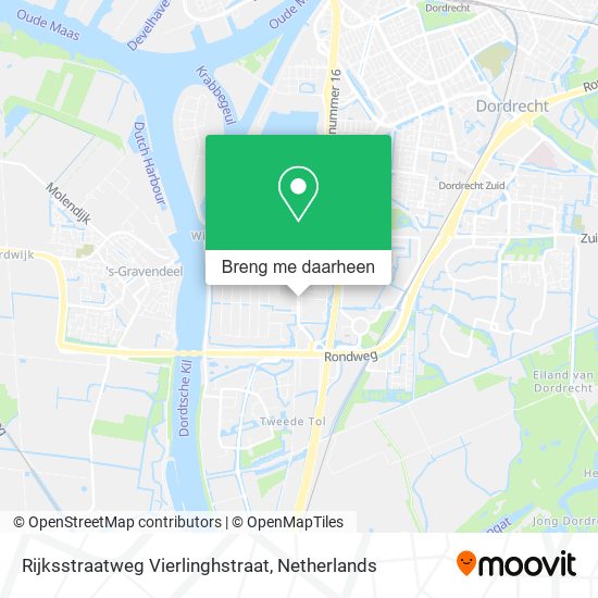 Rijksstraatweg Vierlinghstraat kaart