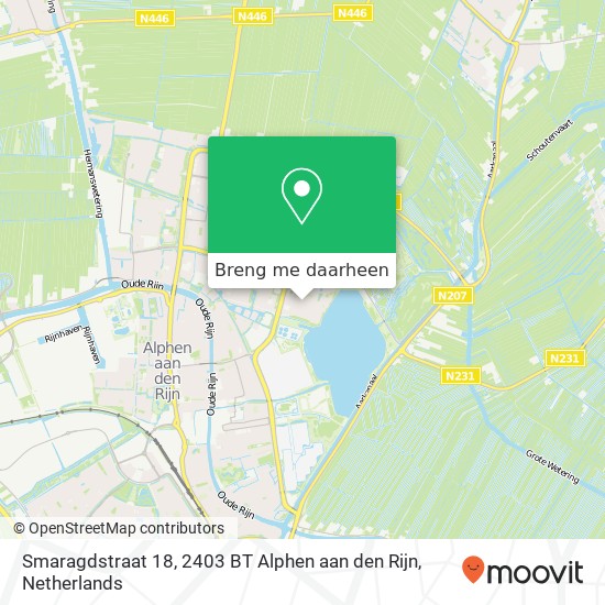Smaragdstraat 18, 2403 BT Alphen aan den Rijn kaart