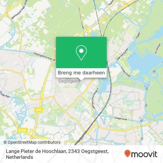 Lange Pieter de Hoochlaan, 2343 Oegstgeest kaart