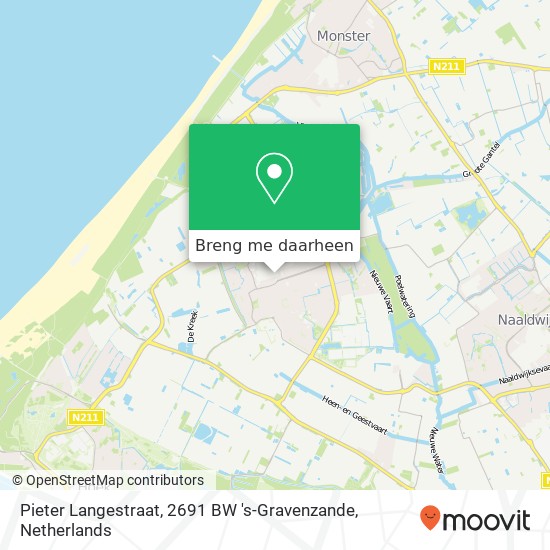 Pieter Langestraat, 2691 BW 's-Gravenzande kaart