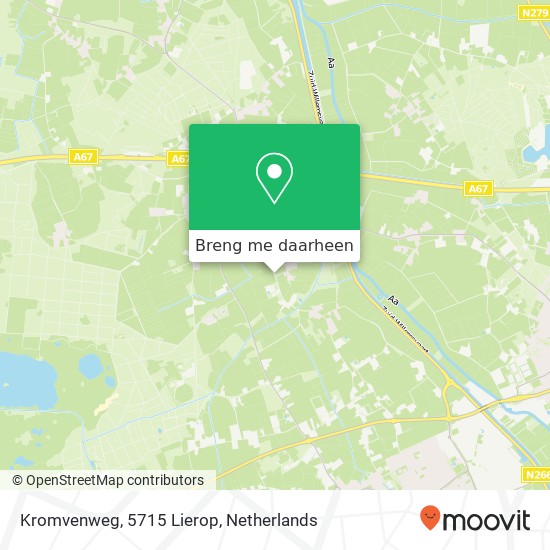 Kromvenweg, 5715 Lierop kaart