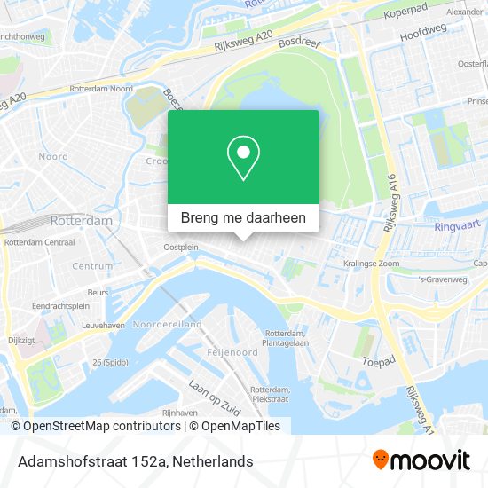 Adamshofstraat 152a kaart