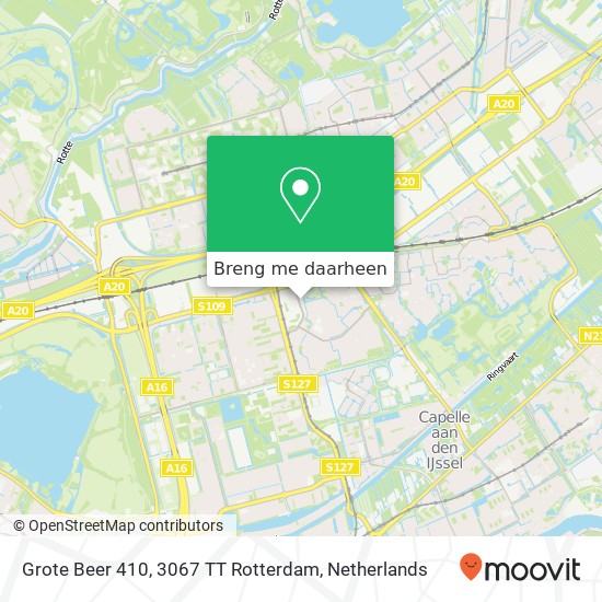 Grote Beer 410, 3067 TT Rotterdam kaart
