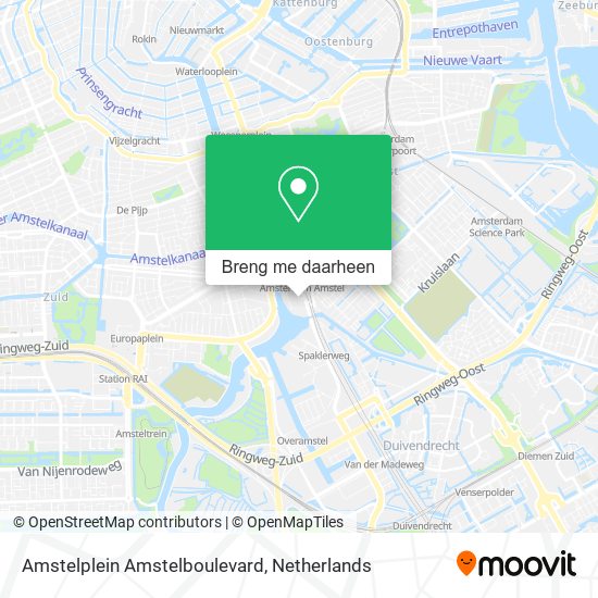 Amstelplein Amstelboulevard kaart