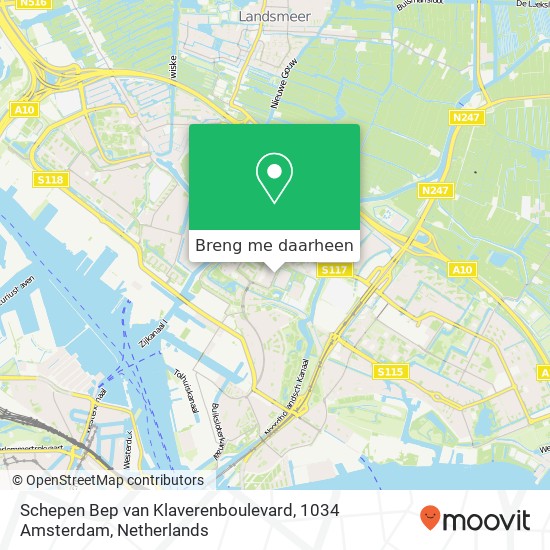 Schepen Bep van Klaverenboulevard, 1034 Amsterdam kaart