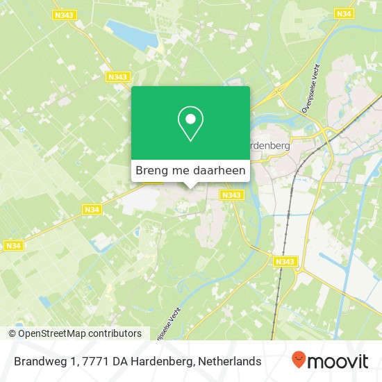 Brandweg 1, 7771 DA Hardenberg kaart