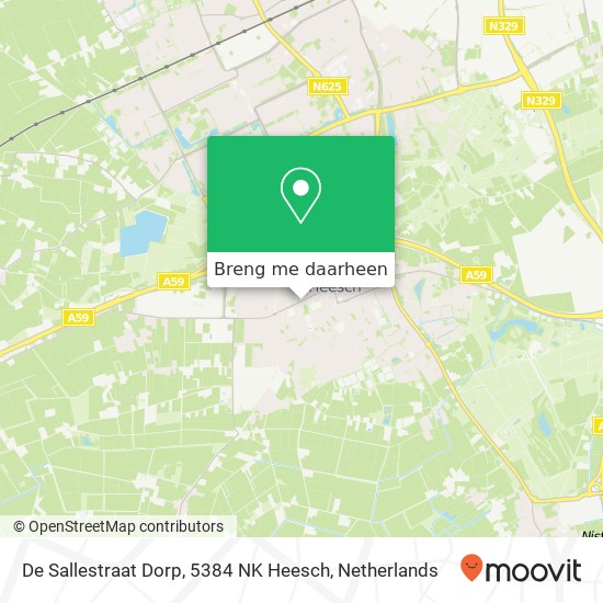 De Sallestraat Dorp, 5384 NK Heesch kaart