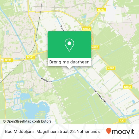 Bad Middeljans, Magelhaenstraat 22 kaart