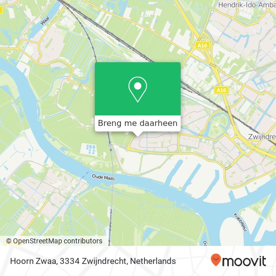 Hoorn Zwaa, 3334 Zwijndrecht kaart