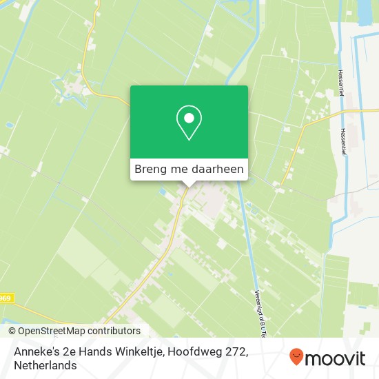 Anneke's 2e Hands Winkeltje, Hoofdweg 272 kaart