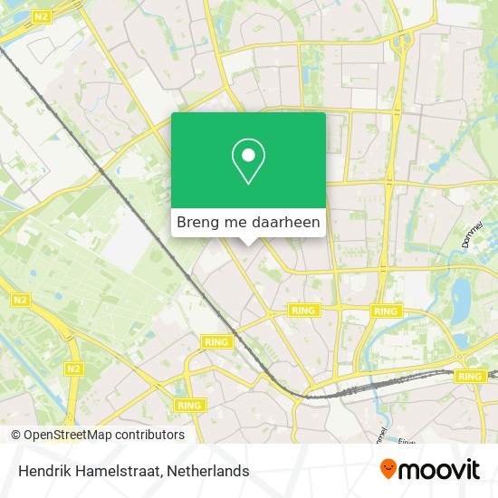 Hendrik Hamelstraat kaart