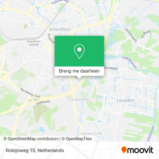Robijnweg 10 kaart
