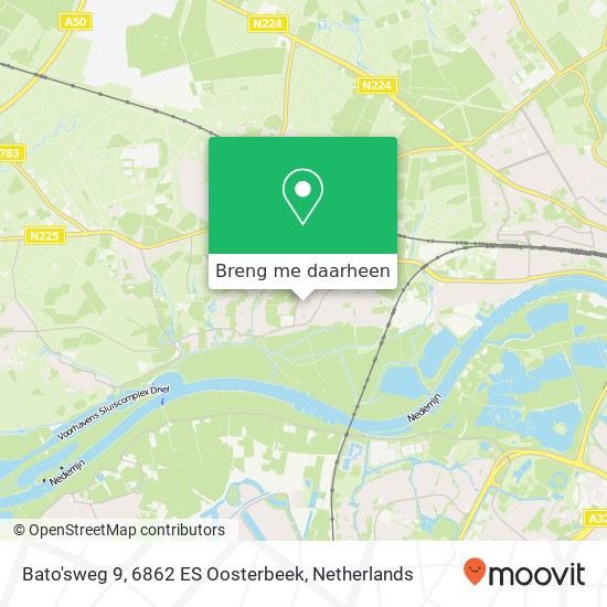 Bato'sweg 9, 6862 ES Oosterbeek kaart