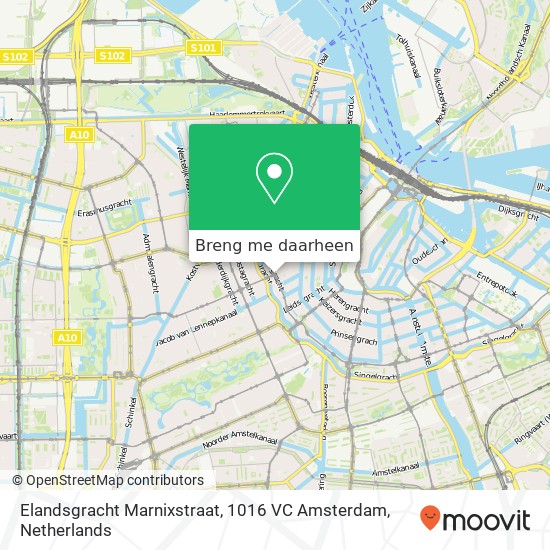 Elandsgracht Marnixstraat, 1016 VC Amsterdam kaart