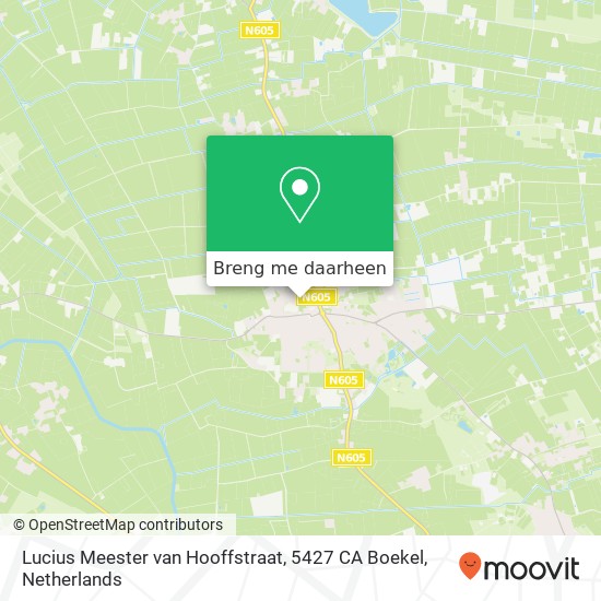 Lucius Meester van Hooffstraat, 5427 CA Boekel kaart