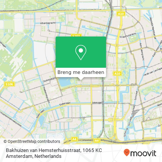 Bakhuizen van Hemsterhuisstraat, 1065 KC Amsterdam kaart