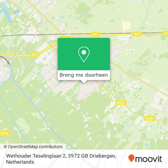 Wethouder Teselinglaan 2, 3972 GB Driebergen kaart