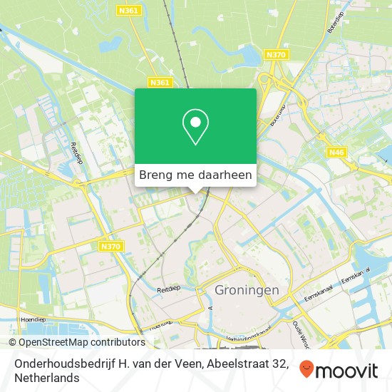 Onderhoudsbedrijf H. van der Veen, Abeelstraat 32 kaart