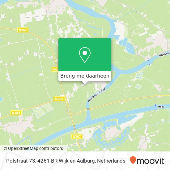 Polstraat 73, 4261 BR Wijk en Aalburg kaart