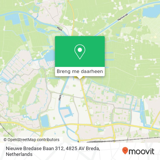 Nieuwe Bredase Baan 312, 4825 AV Breda kaart