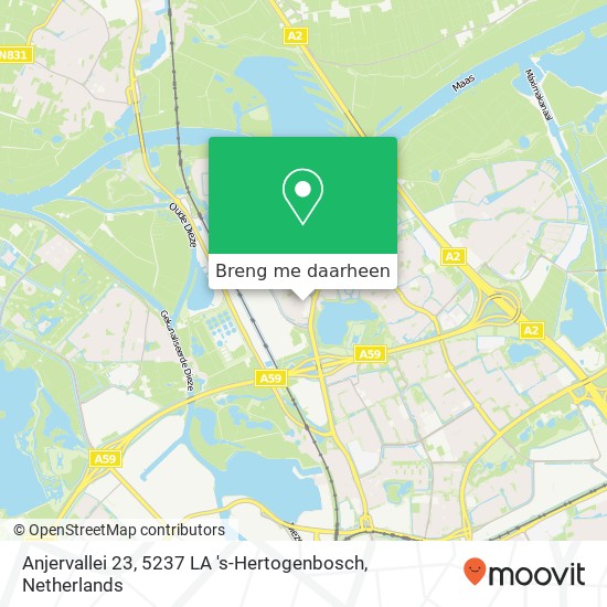 Anjervallei 23, 5237 LA 's-Hertogenbosch kaart