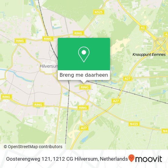 Oosterengweg 121, 1212 CG Hilversum kaart