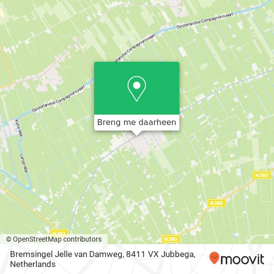 Bremsingel Jelle van Damweg, 8411 VX Jubbega kaart