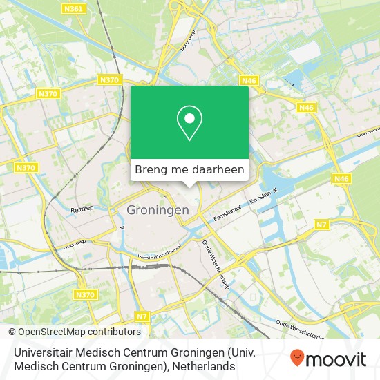 Universitair Medisch Centrum Groningen kaart