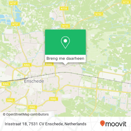 Irisstraat 18, 7531 CV Enschede kaart